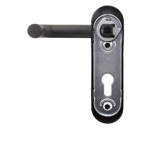 Ручки протипожежні на планці SANTOS 1919 Round Black чорні - Фото №3