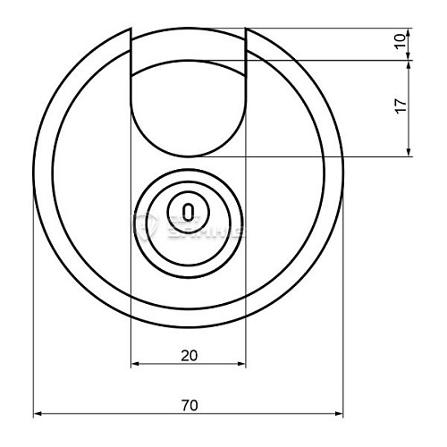 Замок навісний ABUS Diskus (2 ключа) - Фото №7
