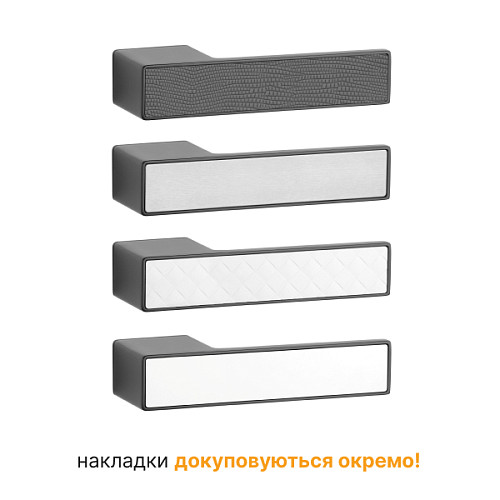 Ручки на розеті APRILE Hedera RTH L (під вставку) чорний матовий - Фото №4