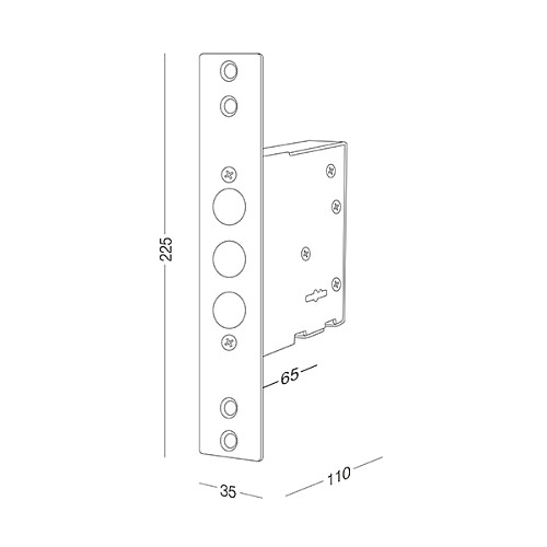Механізм замка HORST HR-03S (BS65мм) - Фото №2
