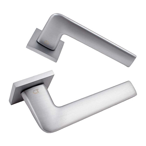 Ручки на розеті COMIT Flagman матовий хром брашований - Фото №3