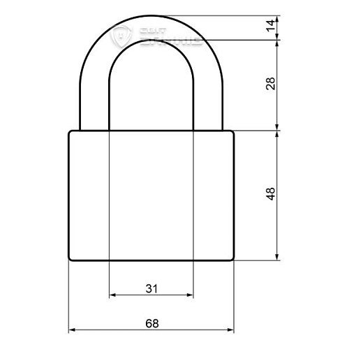 Замок навесной ABUS 838/70 Blister (4 ключа) - Фото №4