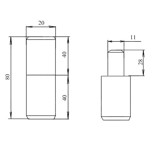 Завіс приварний вітчизняний Ф20 чорний - Фото №2
