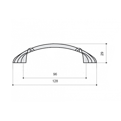 Ручка меблева BOSETTI MARELLA Vintage Radici 96 мм латунь полірована - Фото №2