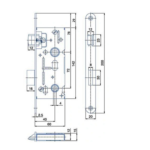 Механизм замка HOBES K111 (BS40*72мм) - Фото №3