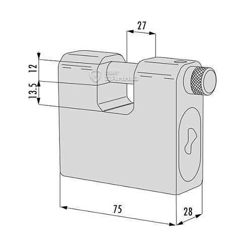 Замок навісний CISA 28550.75 (75 мм, 2 ключа) - Фото №8