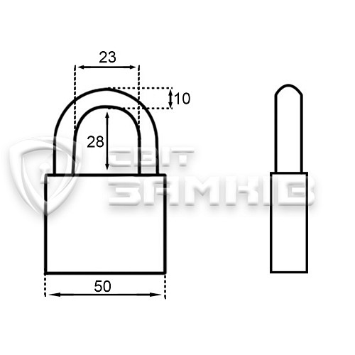 Замок навісний GERDA KSWS 50 (3 ключа) - Фото №5