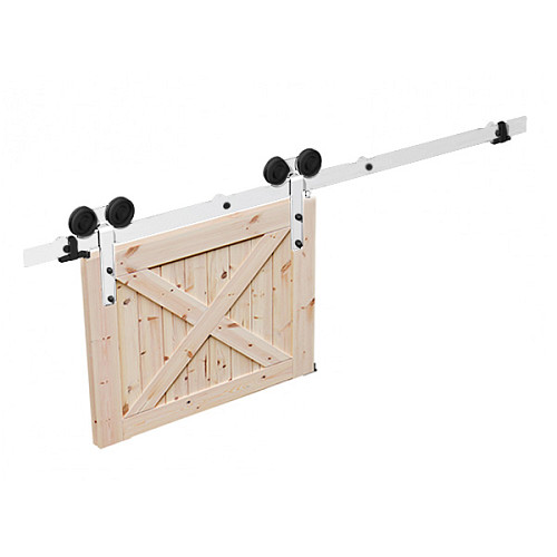 Раздвижная система MANTION Loki Loft длина 2,40 м на 1 полотно до 120 кг белая - Фото №7