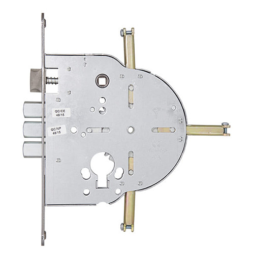 Механізм замка MUL-T-LOCK M603 4-х спрямований (BS65*90мм) хром полірований без зв.планки - Фото №2