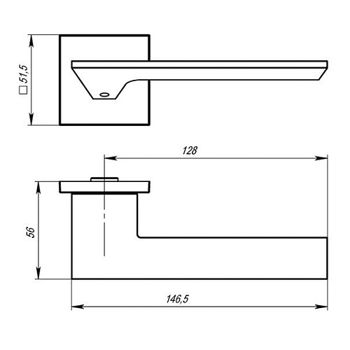 Ручки на розеті ARMADILLO Mirage (USS) MWSC італійський тиснений - Фото №3