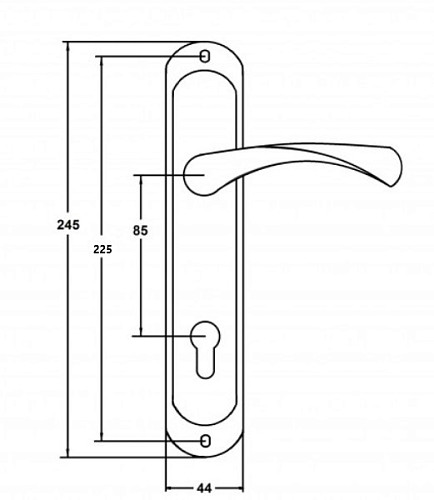 Ручки на планці KEDR 85.323-AL S сатин - Фото №2