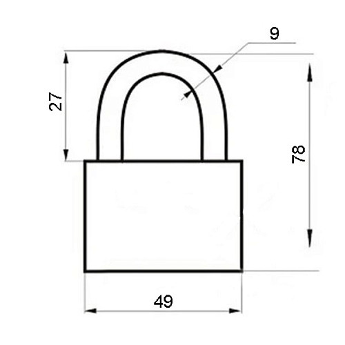Замок навесной ABUS 818/50 Blister (3 ключа) - Фото №4