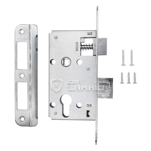 Механізм замка IMPERIAL 968-45 вузький (BS45*55мм) хром полірований - Фото №4