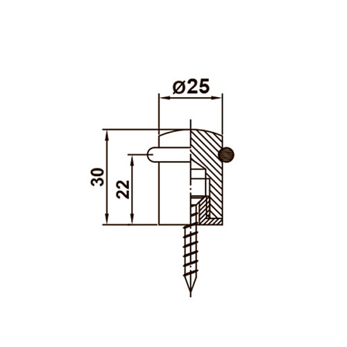Стопор дверний підлоговий AMIG мод.301 нержавіюча сталь - Фото №2