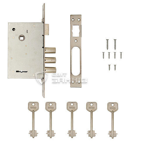 Механізм замка BRUNO BR-77 (BS50*77мм) CP хром - Фото №5