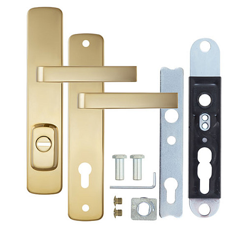 Ручки на планці з протектором ROSTEX Astra R 90мм (38-55мм) титан PVD - Фото №6