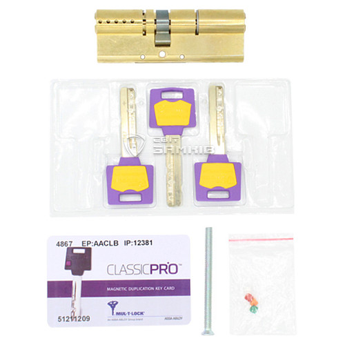 Циліндр MUL-T-LOCK MTL400/ClassicPRO 100 (35*65) латунь - Фото №4