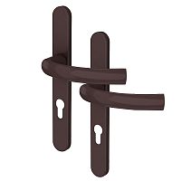 Ручки на планке MEDOS Jowisz 92/32 овальная планка 8019 коричневый