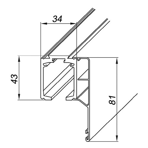 Маскировочная планка VALCOMP Atena потолочный монтаж длина 2 м серебро - Фото №2