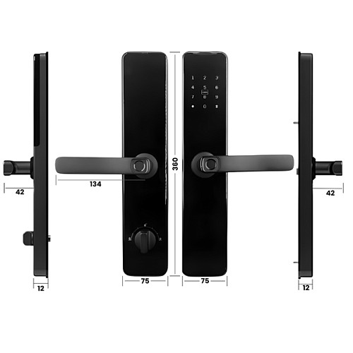 Розумний замок PES Collie накладний чорний - Фото №7