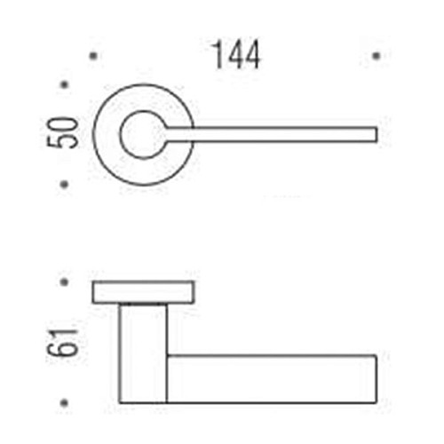 Ручки на розеті COLOMBO Tool MD11 (CD49BZGG-CD43G) хром - Фото №3