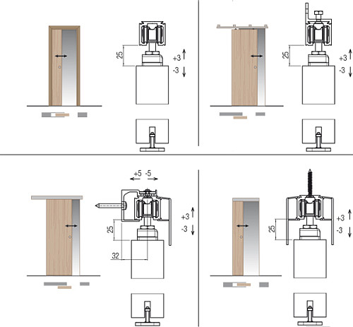 Розсувна система KOBLENZ 0500 довжина 2 м на 1 полотно до 80 кг - Фото №5