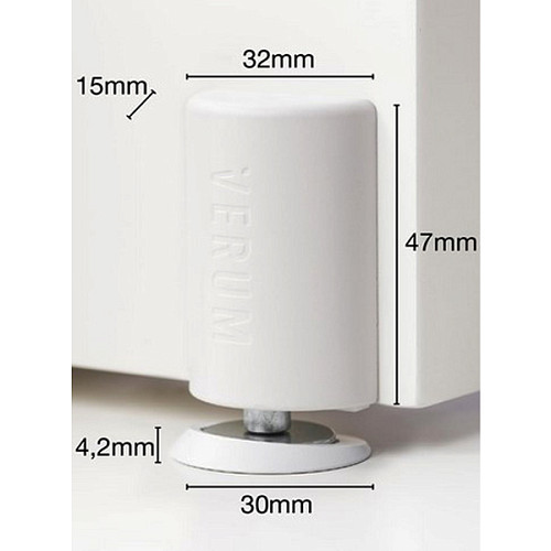 Стопор дверний прихований VERUM Stoppino X магнітний білий - Фото №6
