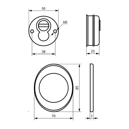 Протектор AZZI FAUSTO F23 Antitubo 25мм 85x70 матовий хром  - Фото №6