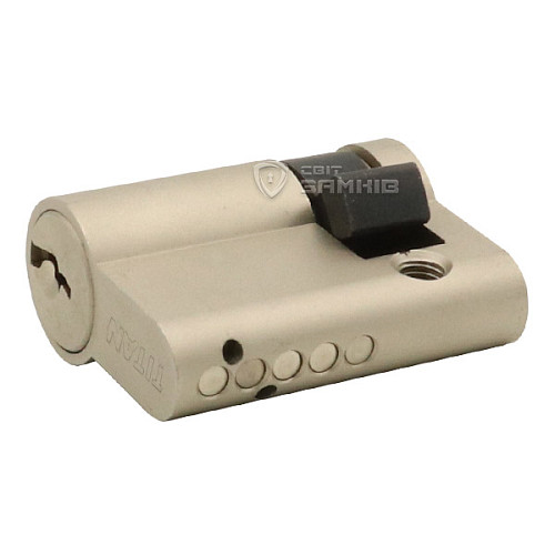 Циліндр половинка TITAN K1 A 40 (30*10) нікель сатин 5 ключів - Фото №2