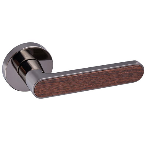 Ручки на розеті GAVROCHE Barium Ba-Z28 BN/BO чорний нікель/коричневий дуб - Фото №4