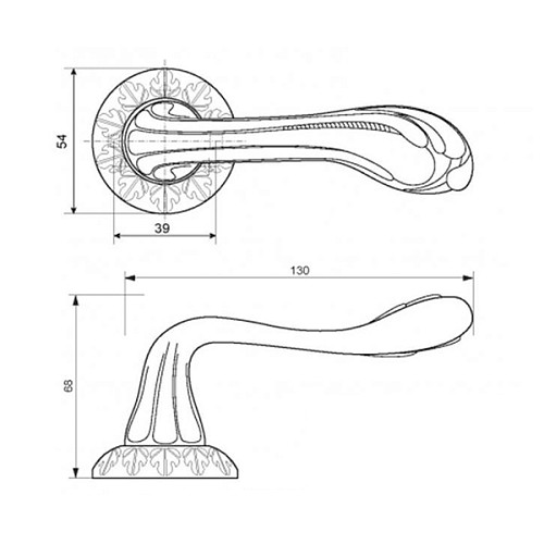Ручки на розеті APECS Caramello H-2412-Z AN античний - Фото №2