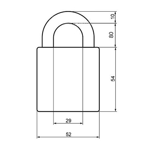 Замок навісний TOKOZ Gama OS PRO 50 (80 мм, 3 ключа) чорний - Фото №6