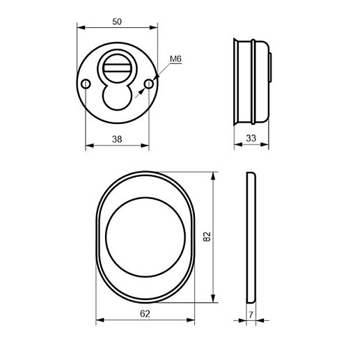 Протектор AZZI FAUSTO F23 Antitubo 33 мм матовий хром - Фото №5