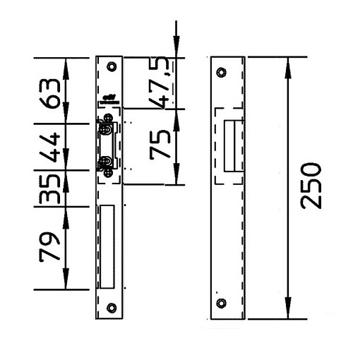 Зворотня планка VIRO 1094 iW полірований нікель кутова ліва - Фото №4
