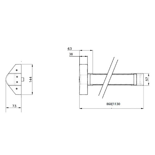 Антипаніка TESA QUICK1E 909 для евакуаційного виходу black red чорно-червоний - Фото №11