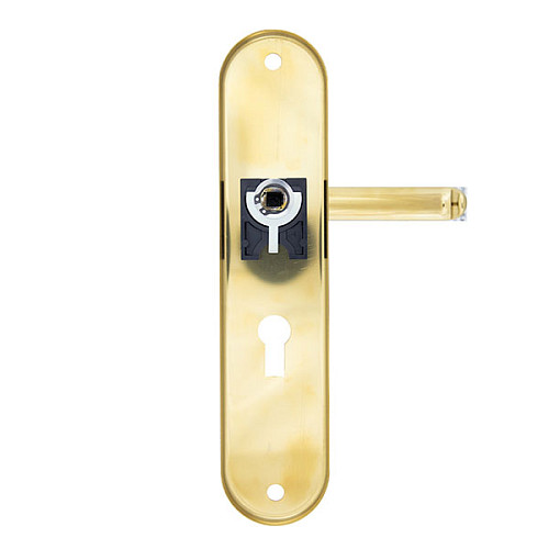 Ручки на планке с протектором ROSTEX Universal R 85мм (38-55мм) фиксированная-нажимная титан PVD - Фото №3