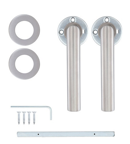 Ручки на розетте ROSTEX Vigo ES52 нержавеющая сталь матовая - Фото №4