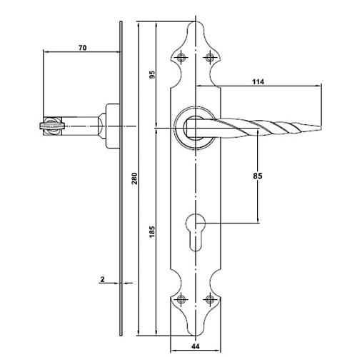 Ручки на планці AMIG мод.101РВ 85 мм чорні - Фото №3