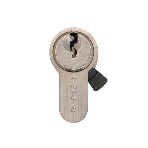 Циліндр половинка CISA C2000 50 (40*10) нікель матовий 3 ключі - Фото №4