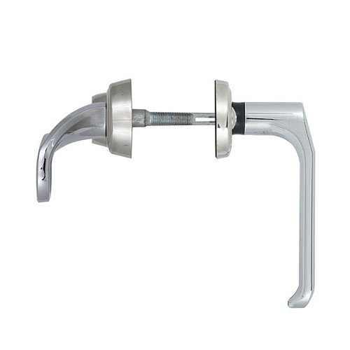 Ручки на планке с протектором ROSTEX Decor R 90мм (40-45мм) фиксированная-нажимная хром матовый - Фото №5