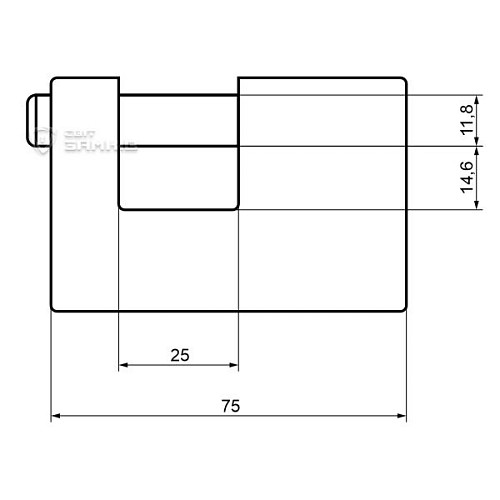 Замок навісний HORST HR-SU1-75E (3 ключа) - Фото №4