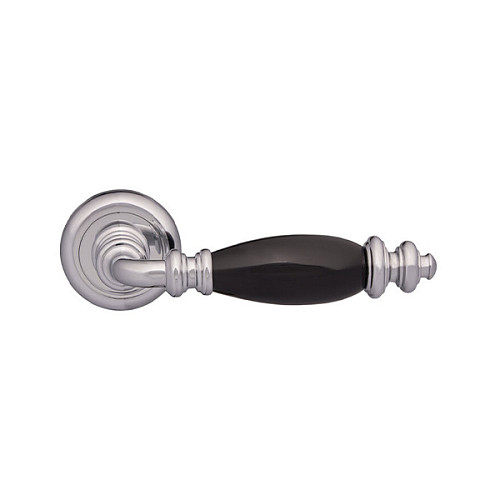 Ручки на розеті GAVROCHE Cesium (Z8) CP/BLACK хром/чорний - Фото №3