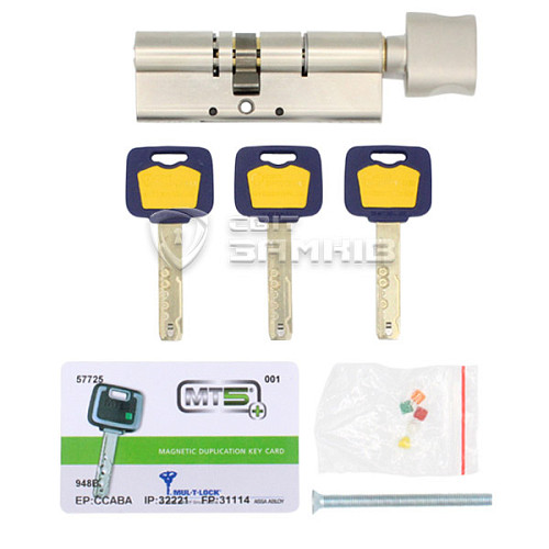 Цилиндр MUL-T-LOCK MTL800/MT5+ 85T (40*45T) никель сатин - Фото №4