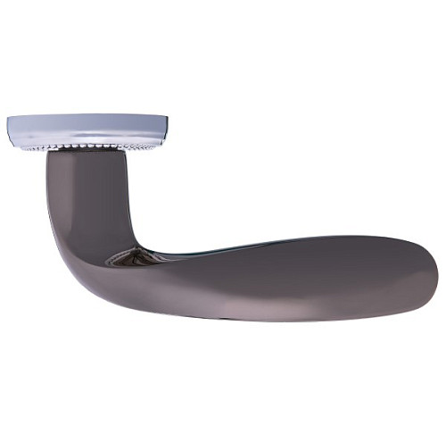 Ручки на розеті GAVROCHE Argentum Ag-Z29 CP/BN хром/чорний нікель - Фото №3