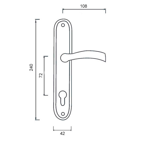 Ручки на планці SIBA Saros 72 матовий нікель/хром - Фото №2