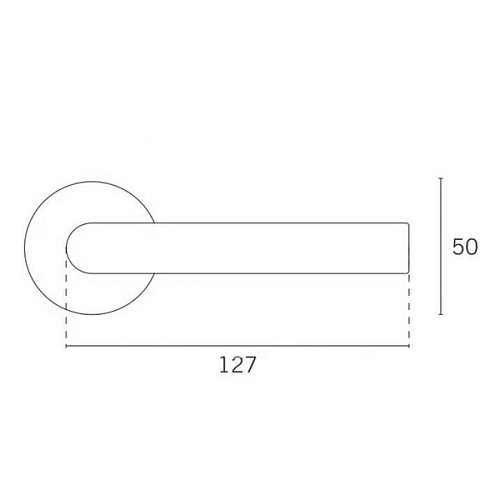Ручки на розеті APRILE AT Arabis R 7S тонка розета сатин хром - Фото №2