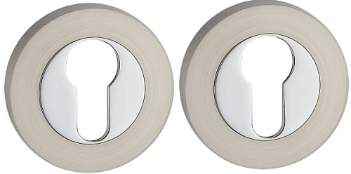 Накладки на серцевину MVM E3 SN/CP матовий нікель/полірований хром - Фото №2