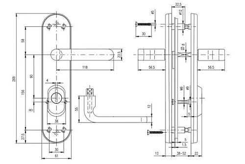 Ручки на планке с протектором ROSTEX Solid-Pro + F 90мм (56-70мм) нержавеющая сталь матовая титан PVD - Фото №7