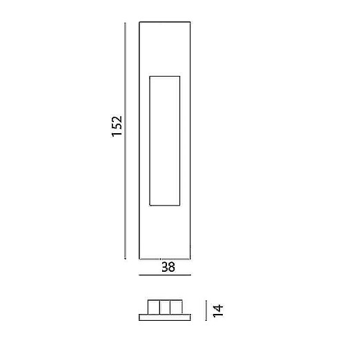 Ручка для розсувної системи MVM SDH-2 Black чорні - Фото №2
