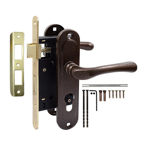 Комплект замка BRUNO 968 (BS45*55мм) коричневый - Фото №2